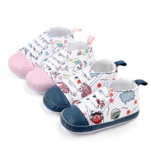 Wholesale Cheap Cotton shoes Cartoon print prewalker boy and girl baby shoes toddler