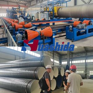 3LPEコーティングパイプ生産ライン 内部FBEと外部3LPEで,高電圧電気静止噴射銃を使用した石油,天然ガス,水道パイプライン