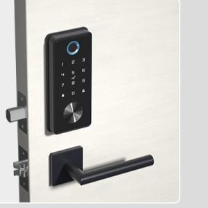 China Black Smart WiFi Tuya Fingerprint Digital Door Lock Unlock with Code APP and Fingerprint wholesale