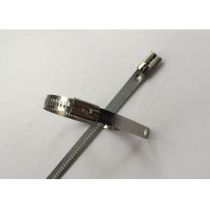 China SS304 Ladder Style Cable Ties , Stainless Steel Cable Zip Ties 12mm Width supplier