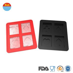 China 2019 Best Cool Easy Released Custom Bar Pub Saloon Fancy Playing Card Poker Shaped Silicone Ice Cube Tray For Cocktail supplier