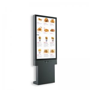 43 Inch Outdoor Lcd Kiosk 2500 Nits Brightness For Restaurant Advertising