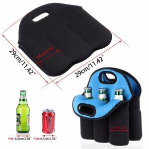 Neoprene 6 -pack bottles beer cooler holder bag/ Insulated Water Bottle Wine Neoprene Cooler 6 Pack Beer Can Holder