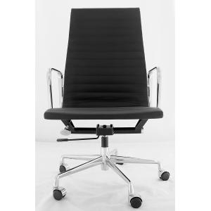 Fashion Boss Modern Executive Office Chair , Black Leather Swivel Office Chair