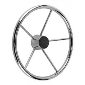 Five Spokes Stainless Steel Marine Steering Wheel 13.5 Inch Diameter