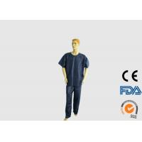 China Personal Safety Disposable Medical Scrubs Alkali Proof With Short Sleeves on sale