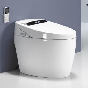Floor Mounted Ceramic One Piece Intelligent Toilet Bowl Bathroom White Bidet