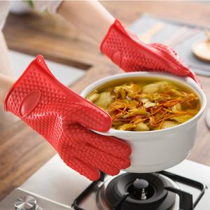 Resistant MAX Heat Silicone BBQ Grilling Gloves For Cooking Baking Barbecue Potholder