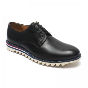 Black Lace Up Anti Skid Mens Leather Casual Shoes