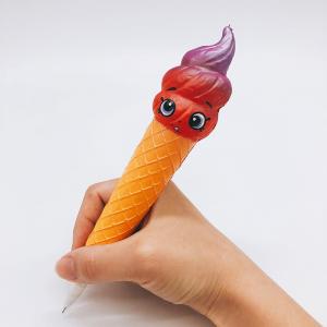 China Realistic Feeling 3D Cute Promotional Ice Cream Shape Ball Point Pen supplier