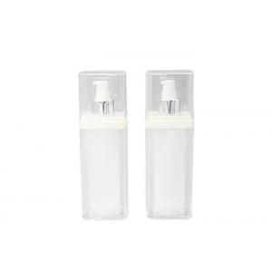 UKA51 Recyclable 100ml Square Airless Lotion Bottles With Transparency Lid