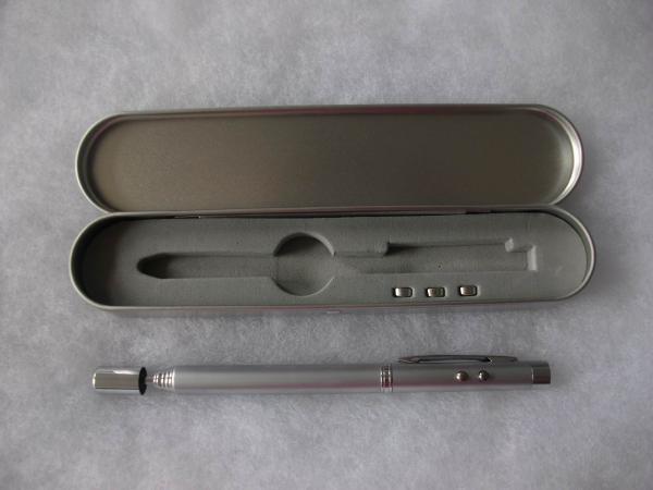Black LED light pen laser pointer LY178 with 3 AG3 button cell for advertising campaign