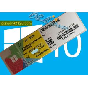 China Oem And Retail Key Version Windows 10 Pro Coa Sticker With Scratch Coating supplier