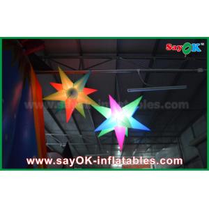 Colorized Oxford Cloth Inflatable Lighting Decoration Led Lighting Star For Party