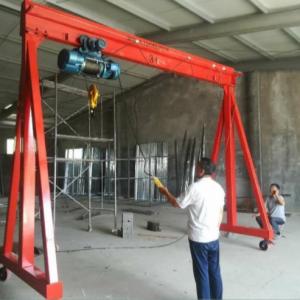 PT Model 7.5T Mobile Girder Rail Gantry With Wire Rope Hoist Simple Design