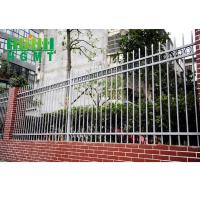 China Ornamental Galvanized Wrought Iron Steel Picket Fence For Garden on sale