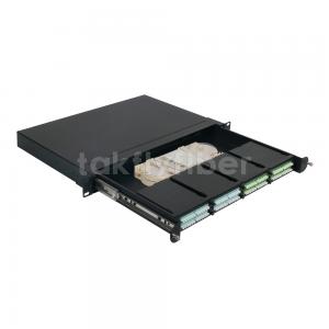 China 96 Fibers MPO 1U Patch Panel Slide Out FDU 19 Inch Frame Rack With Splice Trays supplier