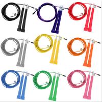 China Cable Steel Adjustable Jump Rope / Jump Skipping Ropes With ABS Handle on sale