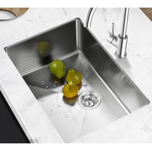 18 Gauge Workstation Stainless Steel Kitchen Sink With Strainer Silver Brushed Finish