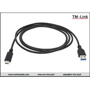 USB Type-C male to USB 3.0 male black PVC high speed data cable