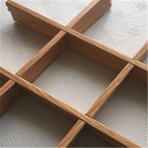 China Grid Shape Wooden Finishing Aluminum Veneer Panel For Interior Decoration supplier
