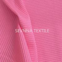 China Sustainbale Rib Recycled Polyester Swimwear Fabric 210gsm Pink on sale