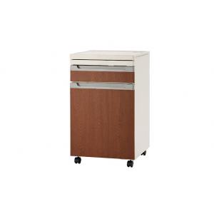 Smooth Hospital Bedside Cabinet , Movable Medical Bedside Cabinet On Wheels