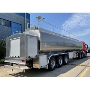 ISO9001 40CBM Aluminum Alloy Palm Crude Oil Tank Semi Trailer With Pump