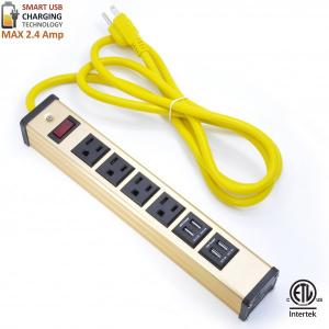 China Multi Outlet Desktop Power Strip With USB , Slim Power Bar With USB Charger supplier