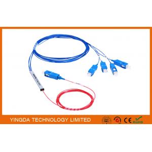 China ISO Fiber Optic PLC Splitter Tube PLC SC/UPC 1x4 Singlemode Splitter LSZH G657A supplier