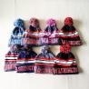 Yiwu Factory supplier cheap Wholesale striped letters pattern hats warm beanie