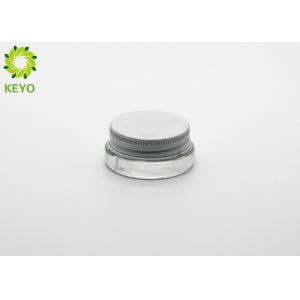 Mini Clear Glass Cosmetic Cream Jar 5g With White Aluminium Cap For Eye Cream