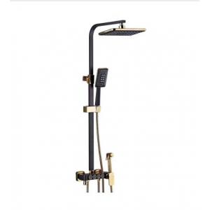 Smart Exposed Adjustable Rain Shower Bathroom Thermostatic Control Brass