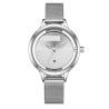 China Ladies Mesh Belt Quartz Calendar Watch With Willow Leaf Needle wholesale