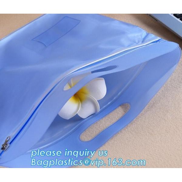 China O costume biodegradável coloriu do saco zipfile do documento do zíper do poliéster do saco do documento do dobrador a4 do documento do PVC bageas impermeáveis supplier