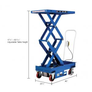 ISO Mobile Hydraulic Scissor Lifting Table Cart 750KG Lifting Equipment