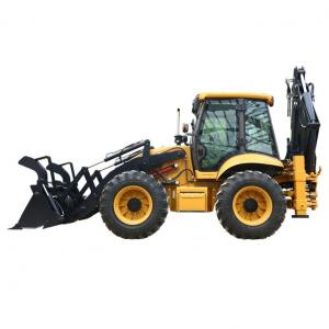 Four Wheel Steering 388H Backhoe Loader ISO9001 For Construction Works