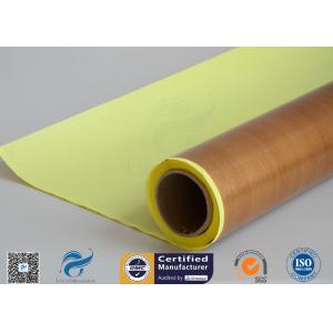 China Self - Adhesive Tapes Brown PTFE Coated Fiberglass Fabric Sticker 1000mm Width 50 Meter supplier
