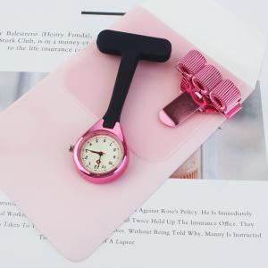 China Silicone Nurse Watch Fob Pocket Quartz Doctor Clock Medical with Pencil Case and Pen Holder Suit Nursing Accessories Gif supplier