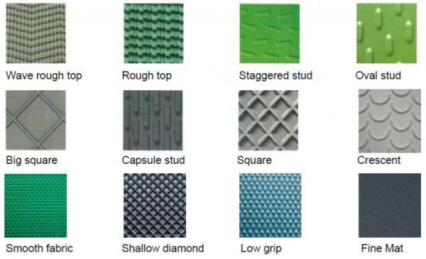 Custom Width Conveyor Belts Replacement Wave / Suqare Rough Top Pattern