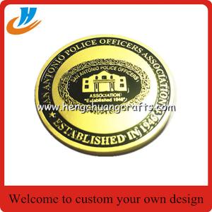 Custom 50mm 3mm thickness of gold coins for souvenirs sample acceptable