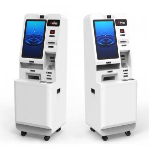 23.6 Inch Self Payment Kiosk Qr Scanner White Interactive Touch Screen Kiosk
