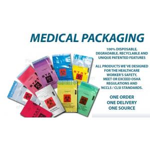 Medical packaging bags, SPECIMEN BIOHAZARD bag, LAB bags, LAB supplies, self seal bag, adhensive SEAL BAGS, HOSPITAL PAC