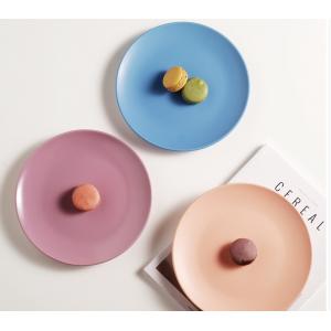 China Custom Logo Colorful Dinner Plate Sets / Food Grade Ceramic Pasta Plate Buffet supplier