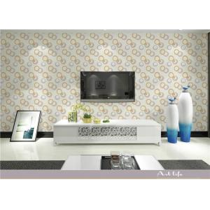 Dropping Particle Circle Pattern Living Room Wallpaper with Non woven Paper Base