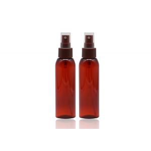 China Empty Refillable Plastic Spray Bottles Dark Brown Color 24mm Neck Size 100ml supplier