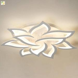 Acrylic Artistic Bedroom Modern Led Ceiling Light Simple Decorative White Flower