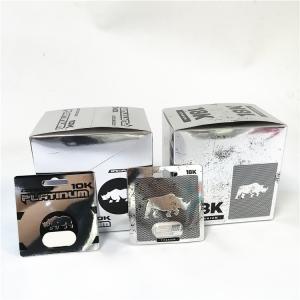 Hot sale 3D Card Blister Packaging Rhino 18K Gold Capsule bullet paper Card Rhino Pill blister packaging