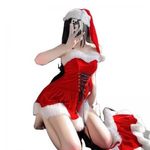 China Women's Christmas Dress Design Costume Set with Drawstring and Accessories supplier
