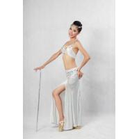 China Noble White Halter Neck Metallic Floor Length Bras & Skirt Belly Dancing Clothes on sale